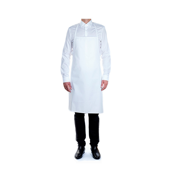 Delantal Plastificado Blanco 75x90cm (20 Uds)