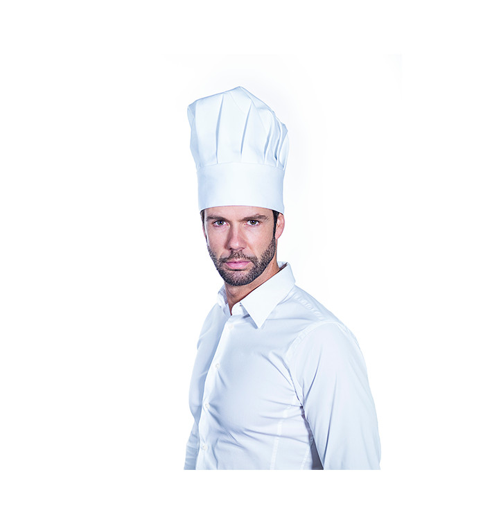 Gorro Cocinero Chef Algodón Blanco (25 Uds)