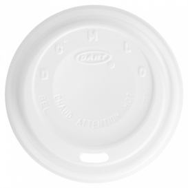 Tapa de Plastico PS "Cappuccino" Blanca Ø8,1cm (100 Uds)