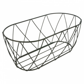 Cesta Ovalada de Acero Negro 255x127x102mm (12 Uds)