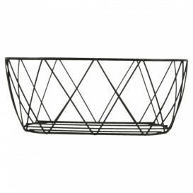 Cesta Ovalada de Acero Negro 255x127x102mm (12 Uds)