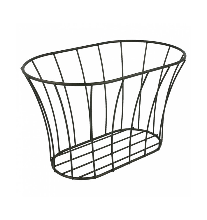 Cesta Ovalado de Acero Negro 210x127x127 (1 Ud) Cesta Ovalado de Acero Negro 210x127x127 (1 Ud)