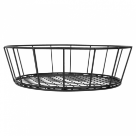 Cesta Redonda de Acero Negro Ø241x70mm (1 Ud)