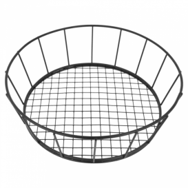 Cesta Redonda de Acero Negro Ø241x70mm (1 Ud)