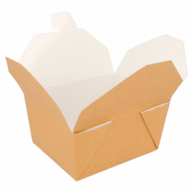 Caja Carton Americana Natural 113x90x64mm 600ml (50 Uds) 