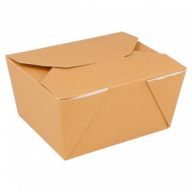Caja Carton Americana Natural 113x90x64mm 600ml (450 Uds) 