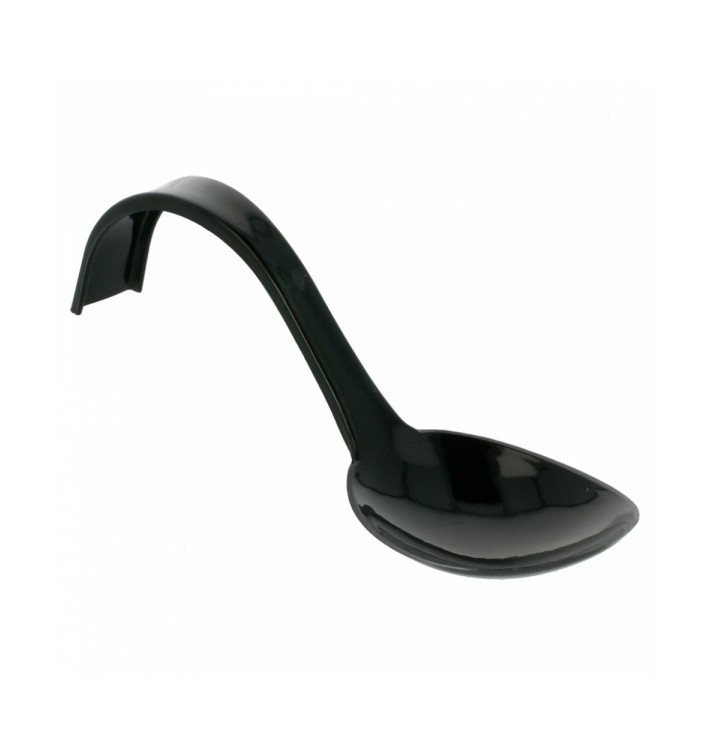 Cuchara Degustacion Asa Curva Negra 130 mm (500 uds) Cuchara Degustacion Asa Curva Negra 130 mm (500 uds)