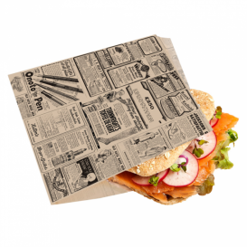 Bolsa Antigrasa Abierta 2L "Times" 16x16,5cm (500 Uds)
