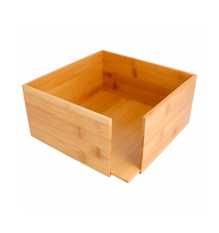 Porta Sevilletas de Bambú 21x21x10cm (1 Ud) Porta Sevilletas de Bambú 21x21x10cm (1 Ud)