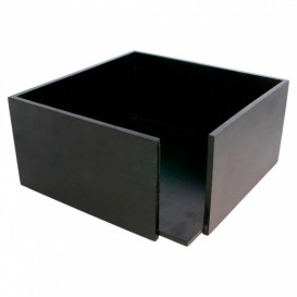 Porta Sevilletas de Bambú Negro 21x21x10cm (12 Ud)