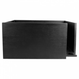 Porta Sevilletas de Bambú Negro 21x21x10cm (12 Ud)