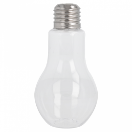 Botella Bombilla Transparente PET 100ml con tapón (250 Uds)