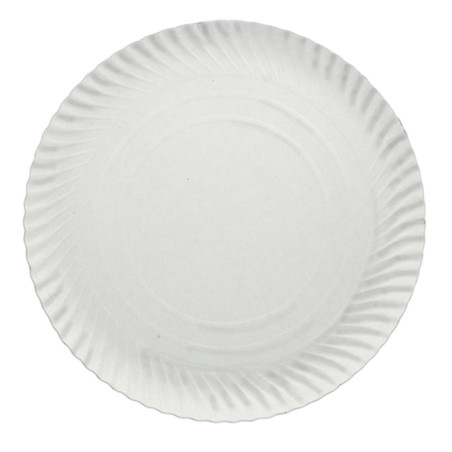 Plato de Cartón Redondo Blanco 21cm 500g/m2 (1.000 Uds)