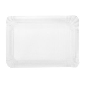 Bandeja de Carton Rectangular Blanca 16x22 cm (100 Uds)