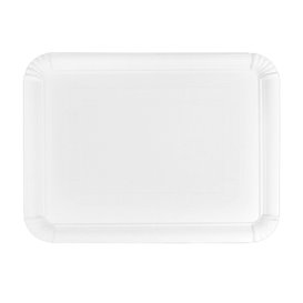 Bandeja de Carton Rectangular Blanca 25x34 cm (400 Uds)