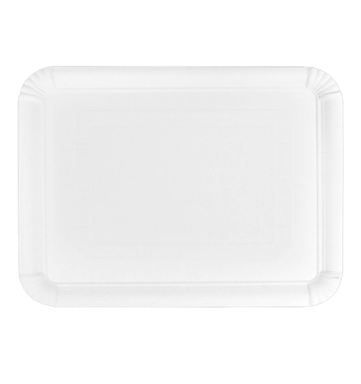 Bandeja de Carton Rectangular Blanca 25x34 cm (400 Uds)