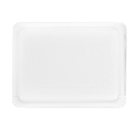 Bandeja de Carton Rectangular Blanca 34x42 cm (50 Uds)