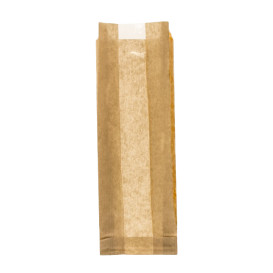Bolsa de Papel Kraft Ventana "Espigas" 10+4x29cm (1000 Uds)