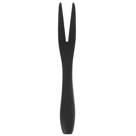 Mini Tenedor de Bambú Degustación Negro 9 cm (50 Uds)