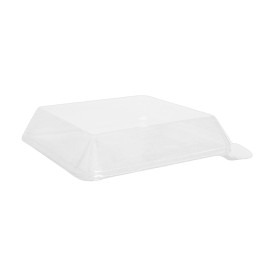 Tapa Plástico PET Transparente de 14,1x14,1cm (500 Uds)