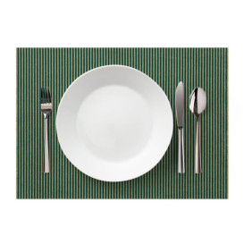 Mantel Individual "Day Drap" Líneas Verdes 32x45cm (72 Uds)