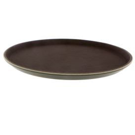 Bandeja PP Redonda Antideslizante Marrón Ø35,5cm (12 Uds)
