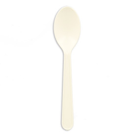 Cucharilla en Almidón de Maíz CPLA Blanco 12,5cm (50 Uds)