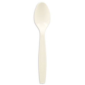 Cuchara en Almidón de Maíz CPLA Blanco 16cm (50 Uds)
