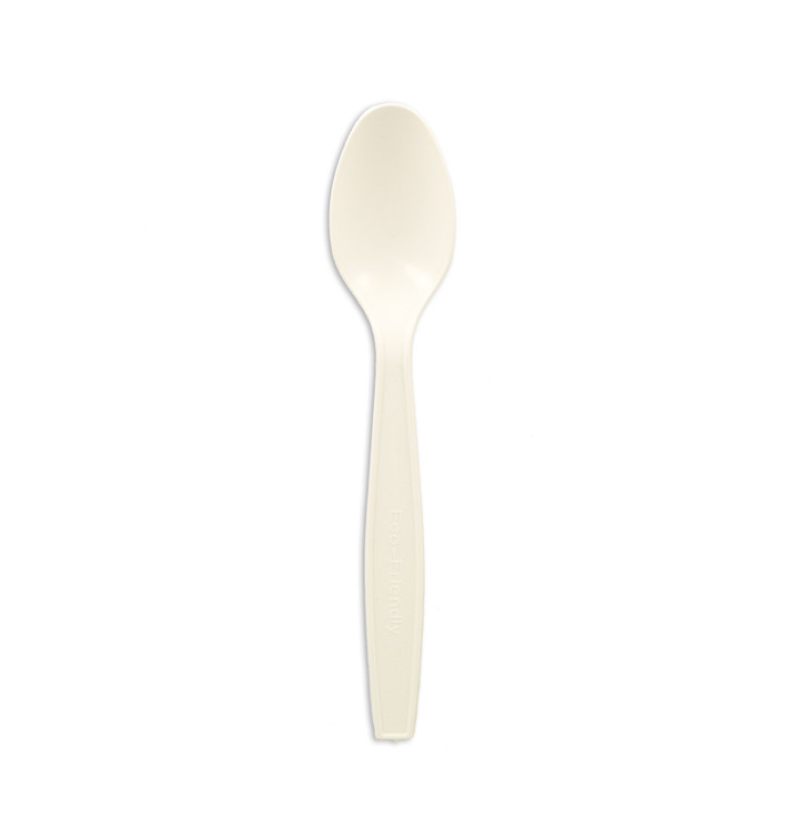 Cuchara en Almidón de Maíz CPLA Blanco 16cm (50 Uds)