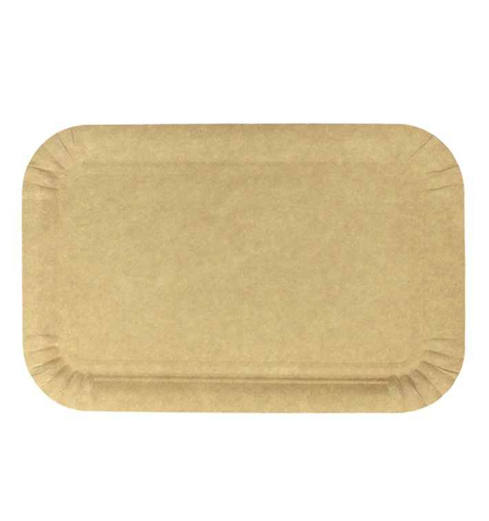 Bandeja de Carton Rectangular Kraft 12x19 cm (1400 Uds)