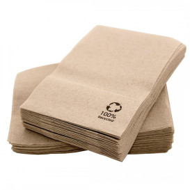 Servilletas de Papel Miniservis Eco Kraft 17x17cm (200 Uds)