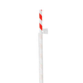 Pajita Recta de Papel Enfundada Ø6mm 20cm (6000 Uds)