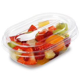Bol Bisagra APET con Tenedor 750ml 190x140x95mm (300 Uds)