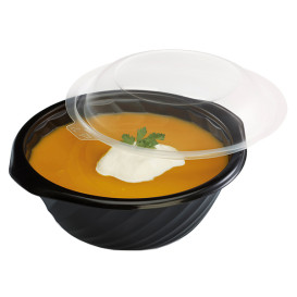 Envase Redondo PP Negro 400ml Ø144mm (100 Uds)