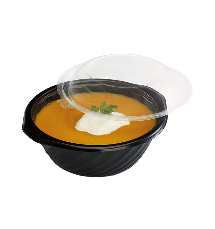 Envase Redondo PP Negro 400ml Ø144mm (600 Uds) Envase Redondo PP Negro 400ml Ø144mm (600 Uds)