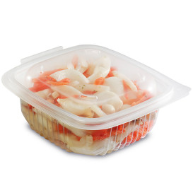 Tarrina Bisagra PP Transparente 375ml 123x114mm (50 Uds)