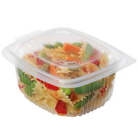 Tarrina Bisagra PP Transparente 750ml 142x123mm (50 Uds)