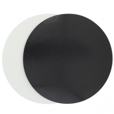 Disco de Cartón Negro y Blanco 17cm (100 Uds)