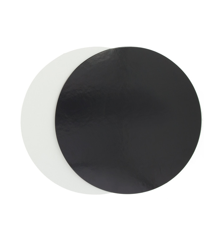 Disco de Carton Negro y Blanco 290 mm (100 Uds)