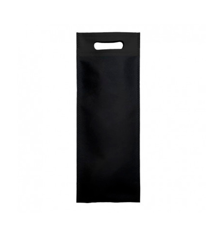 Bolsa Termosellada con Fuelle en Base Negro 17x40+10cm 80g (25 Uds)