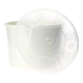 Tarrina de Cartón Blanco con Tapa PP 736ml (25 Uds)
