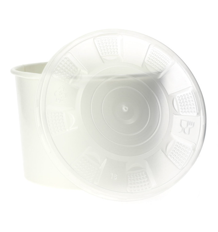 Tarrina de Cartón Blanco con Tapa PP 736ml (25 Uds)