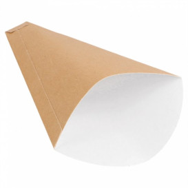 Cono Kraft "Crêpes" 12x2,5x19cm 300g/m2 (2000 Uds)