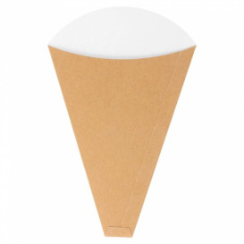 Cono Kraft "Crêpes" 12x2,5x19cm 300g/m2 (2000 Uds)