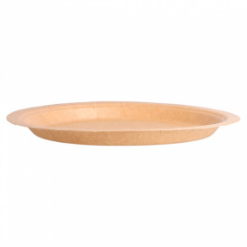 Plato de Papel Biocated Natural  Ø18cm (20 Uds)