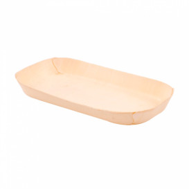 Barquilla de Madera Rectangular 14,5x7x1,3cm (200 Uds)