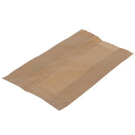 Bolsa para Hamburguesa Antigrasa Kraft 12+6x20cm (250 Uds)
