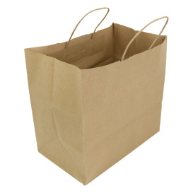 Bolsa Papel Kraft Marron con Asas 100g 30+18x29cm (200 Uds)