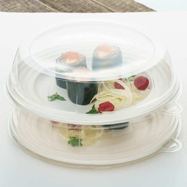 Plato Caña de Azucar Premium Wave Blanco Ø23cm (500 Uds)