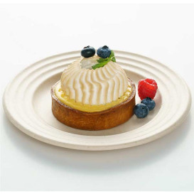 Plato Caña de Azucar Premium Wave Natural Ø18cm (50 Uds)
